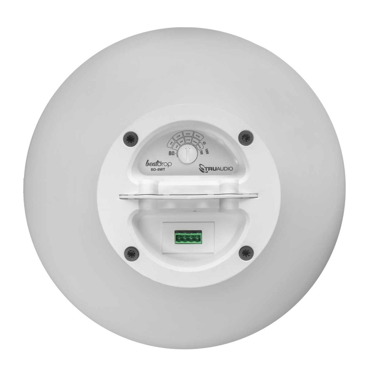 BeatDrop 7V-100V-8 ohm 8in pendant speaker, White