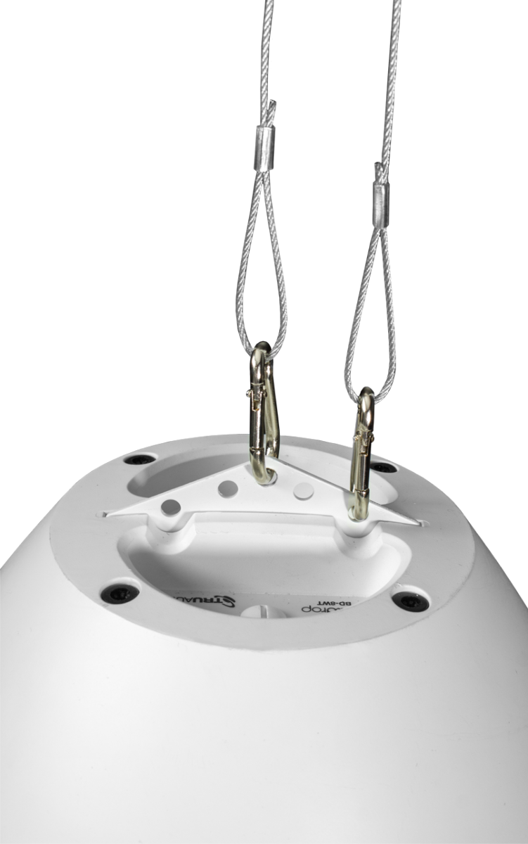 BeatDrop 7V-100V-8 ohm 8in pendant speaker, White