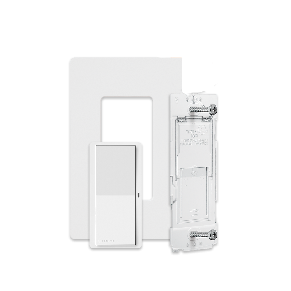PICO REMOTE PADDLE ROCKER KIT w- WALL MOUNT + COVER - WHT