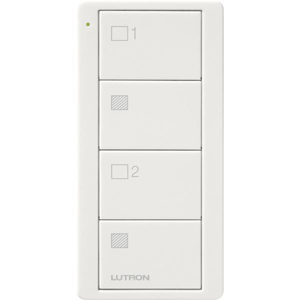 PICO REMOTE 4 BUTTON - 2 GROUP SHADE CONTROL - GLOSS WHITE