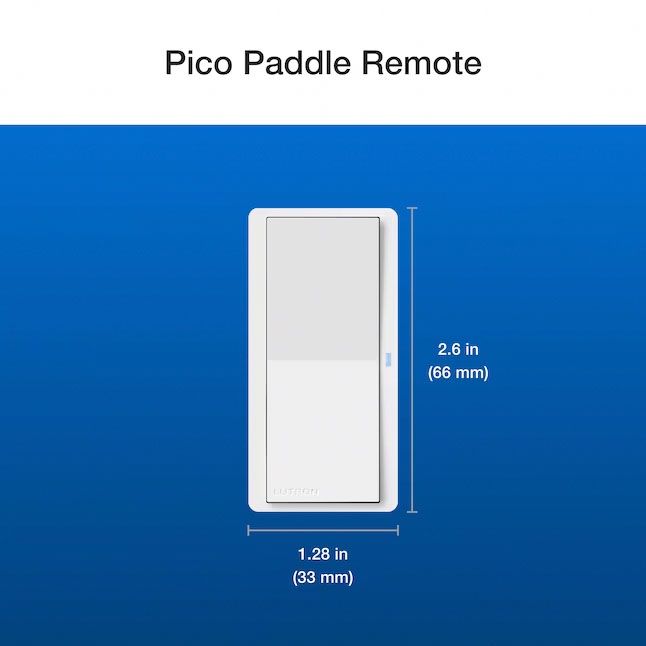 PICO REMOTE - PADDLE STYLE (ON/OFF) - GLOSS WHITE