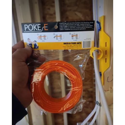 Poke-E - cable holder rough-in perforated strip -12 ft /pk