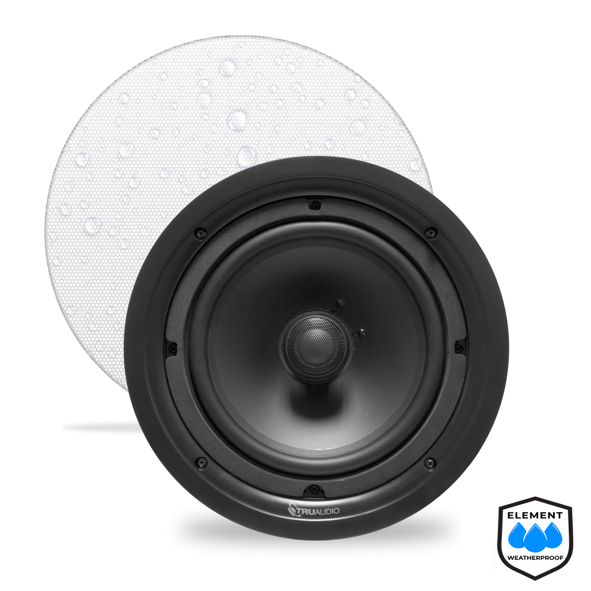 6.5in In-Ceiling Frameless Speaker, Poly Woofer, Weatherproo
