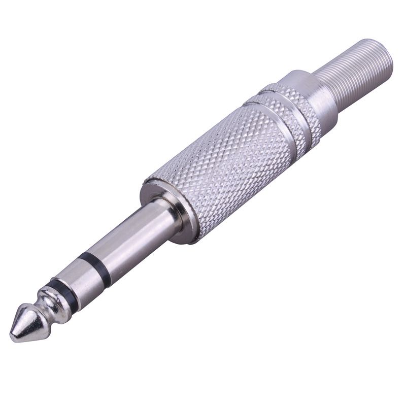 1/4inch Stereo Plug- 3-Conductor- Metal- Professional Model