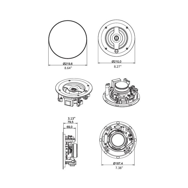 Producer Pro 5.25in In-Ceiling Speaker, 8Ohm/70v (each)