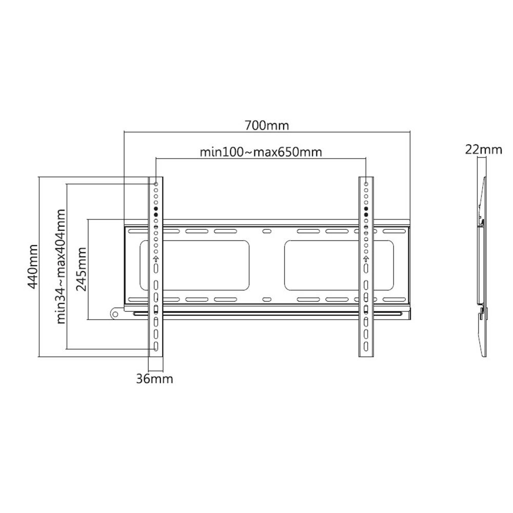 Professional FIXED TV Bracket 600x400