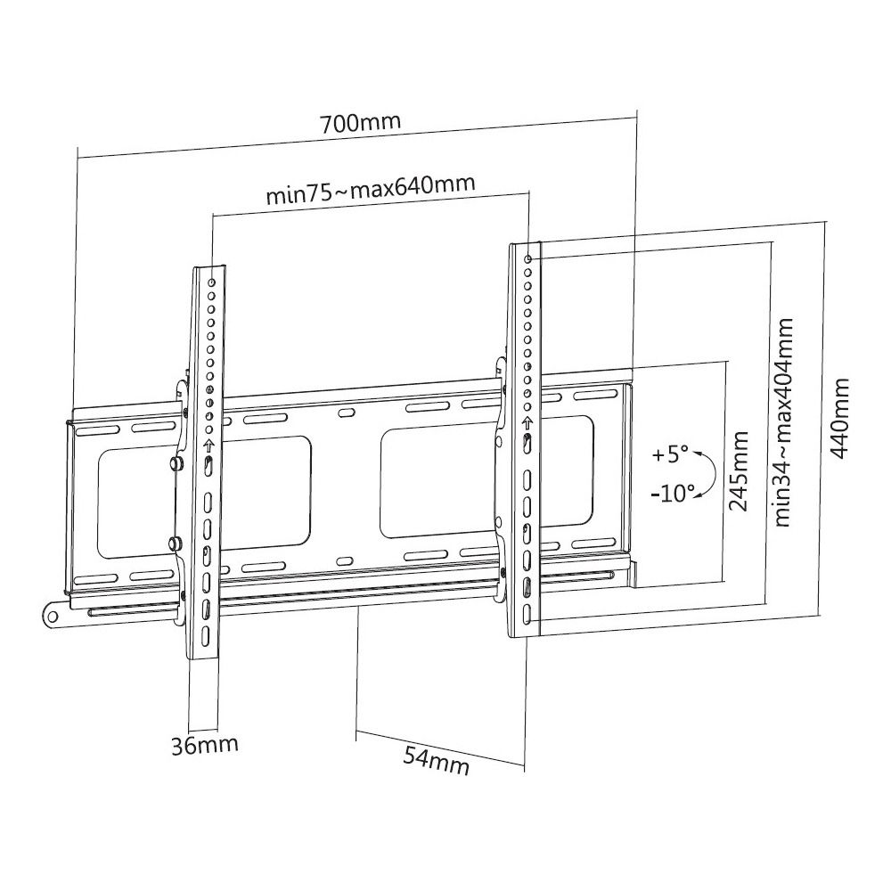 Professional TILT TV Bracket 600x400