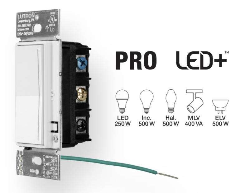 RA3 PHASE SELECTABLE NEUTRAL DIMMER - GLOSS WHITE