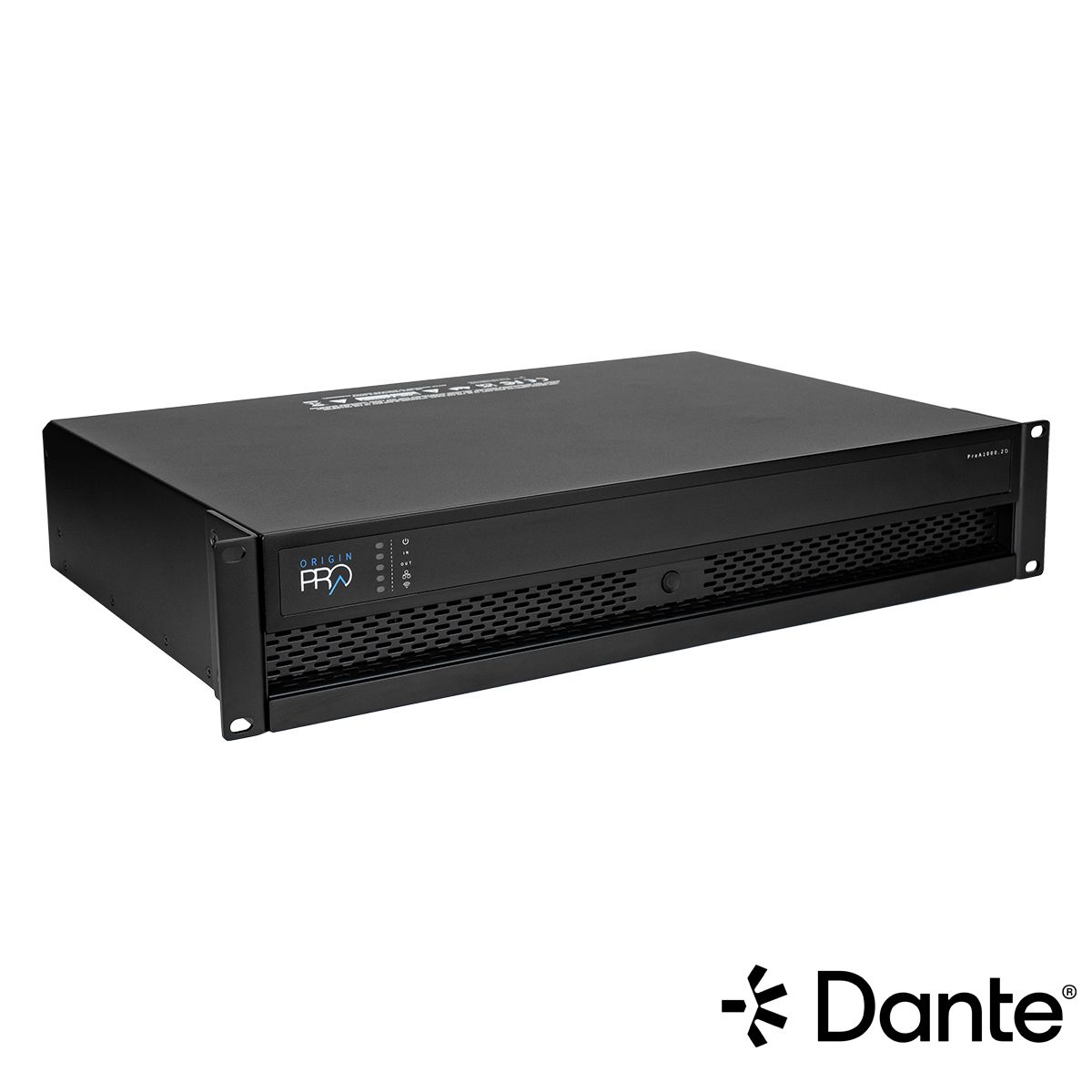 2000w Dante IP Amplifier - 4ch @ 8ohm or 2ch @ 70v/100v, 2U