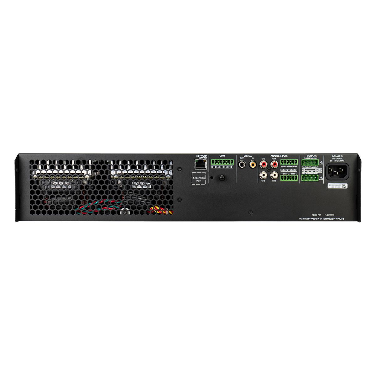 3000w Dante IP Amplifier - 4ch @ 8ohm or 2ch @ 70v/100v, 2U