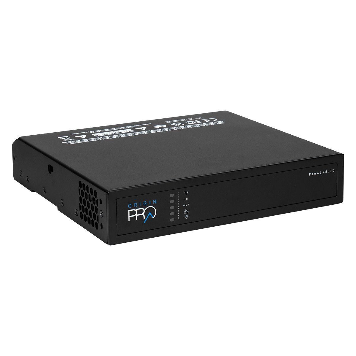 125w Dante IP Amplifier -2ch @ 8ohm or 1ch @ 70v/100v, 1U-HR