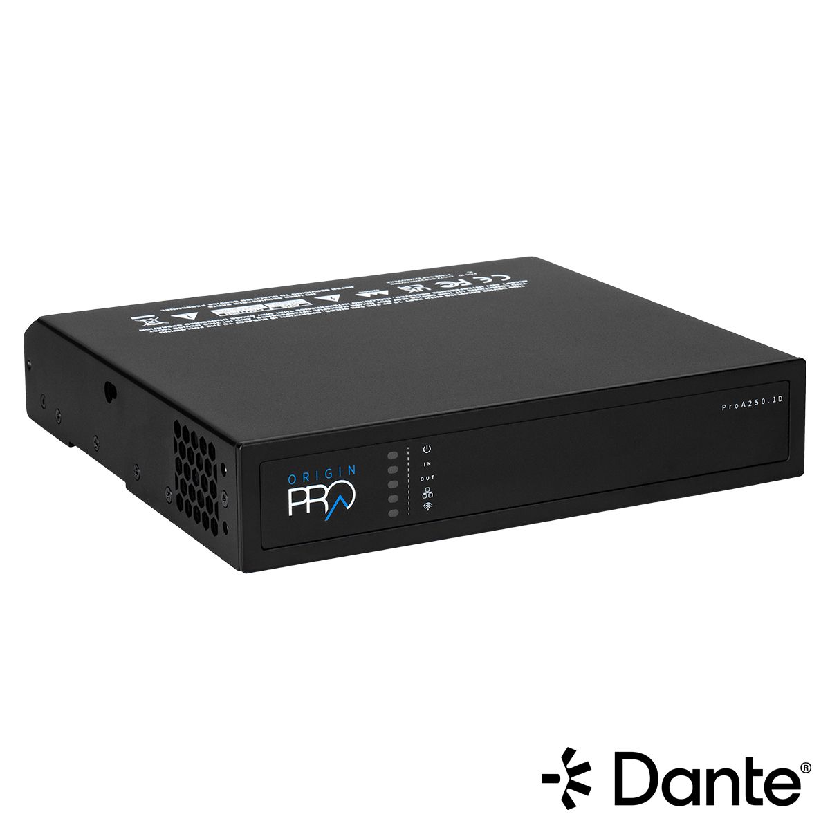 250w Dante IP Amplifier -2ch @ 8ohm or 1ch @ 70v/100v, 1U-HR