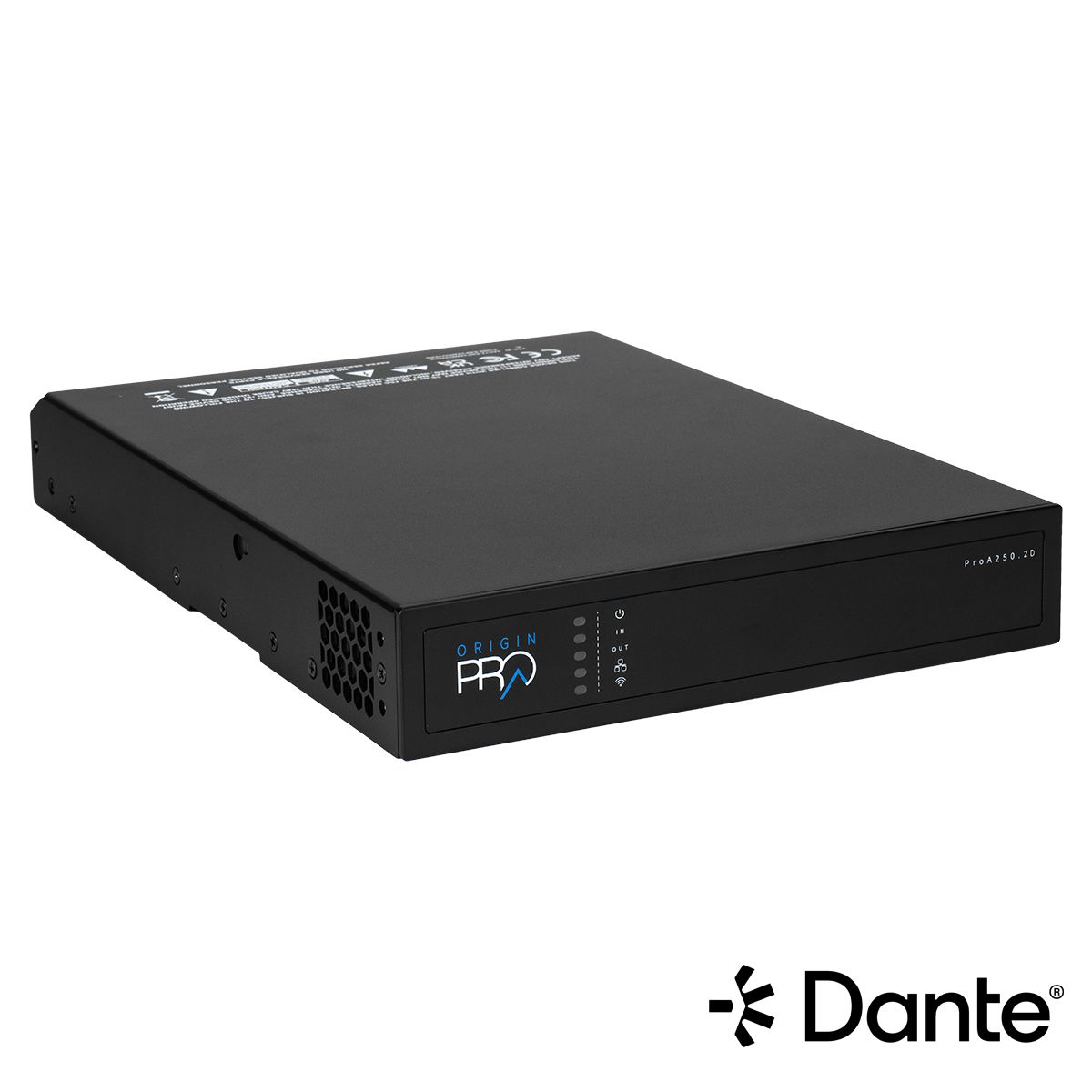 500w Dante IP Amplifier -4ch @ 8ohm or 2ch @ 70v/100v, 1U-HR