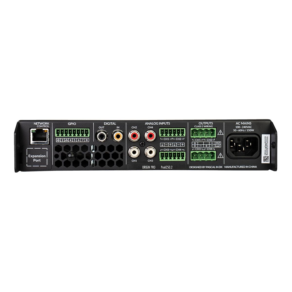 500w Dante IP Amplifier -4ch @ 8ohm or 2ch @ 70v/100v, 1U-HR