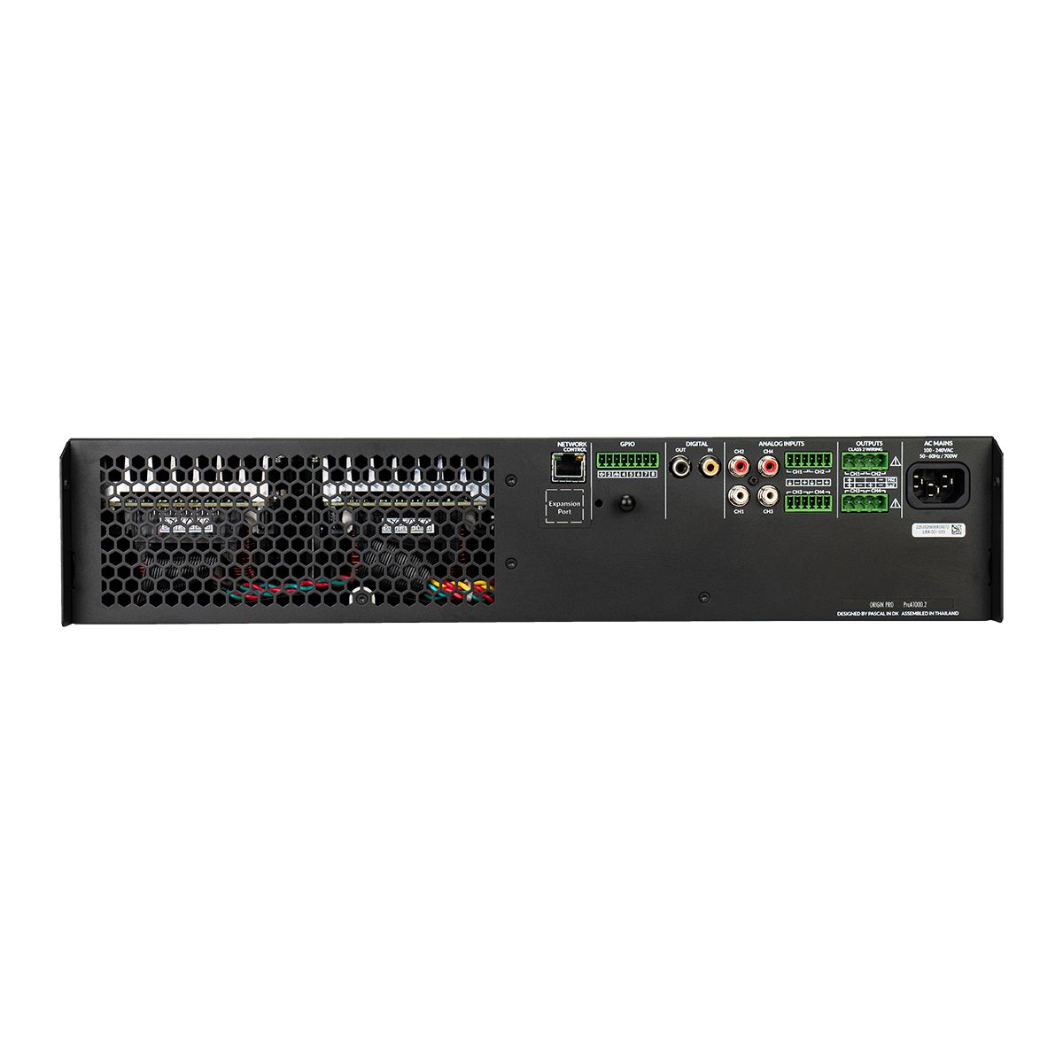 2000w IP Amplifier - 4ch @ 8ohm or 2ch @ 70v/100v, 2U