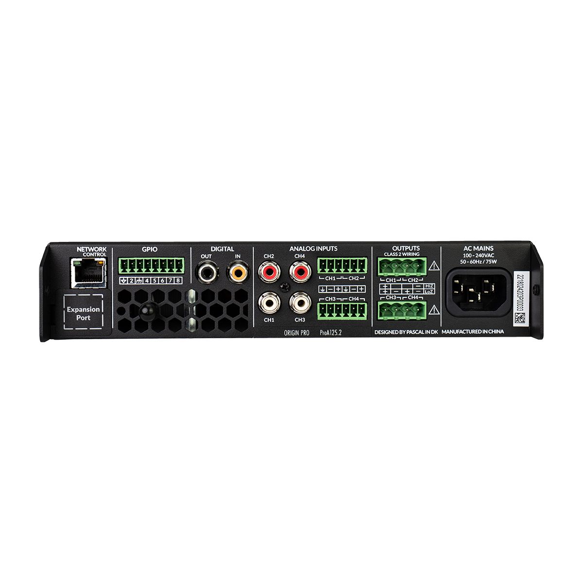 250w IP Amplifier - 4ch @ 8ohm or 2ch @ 70v/100v, 1U