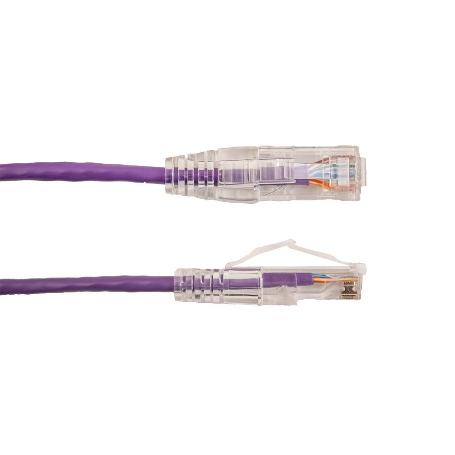 CAT6A Slim Patch Cord 2ft Purple  (077-2033/2PR)