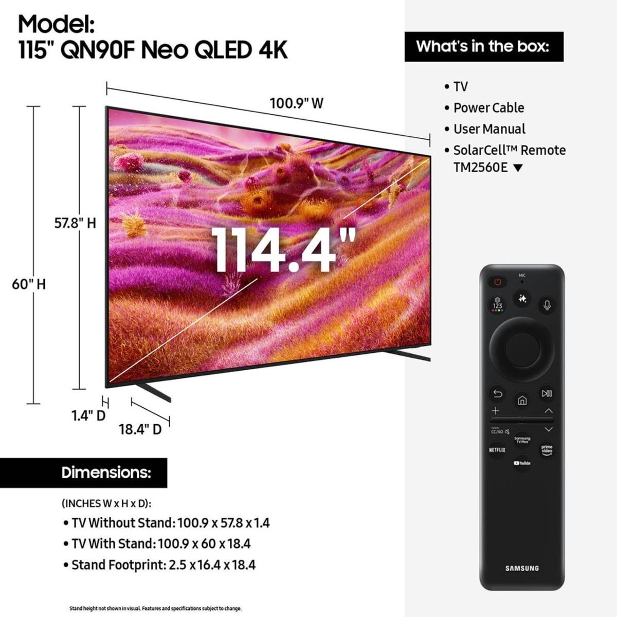115in QN90 series NEO-QLED 4K TV - 2025
