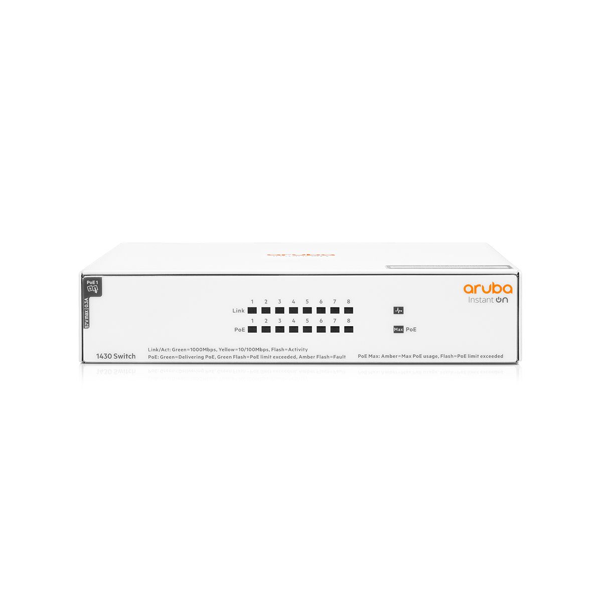 HPE Networking Instant On Switch Series 1430 8P PoE (64w)