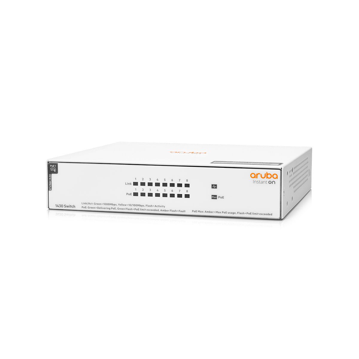 HPE Networking Instant On Switch Series 1430 8P PoE (64w)