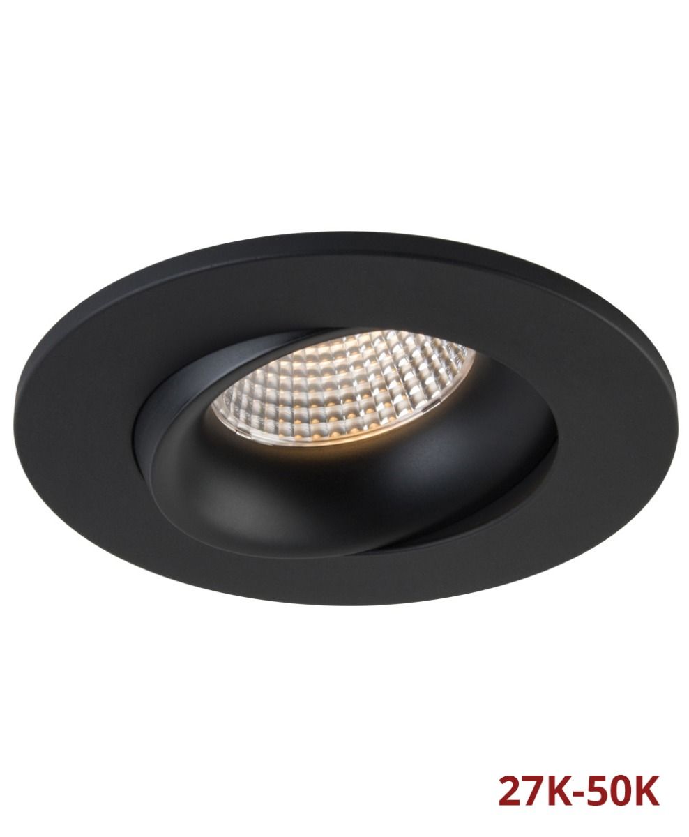 3.5 in LUNA Designer,12W,2700K-5000K Selectable, Black