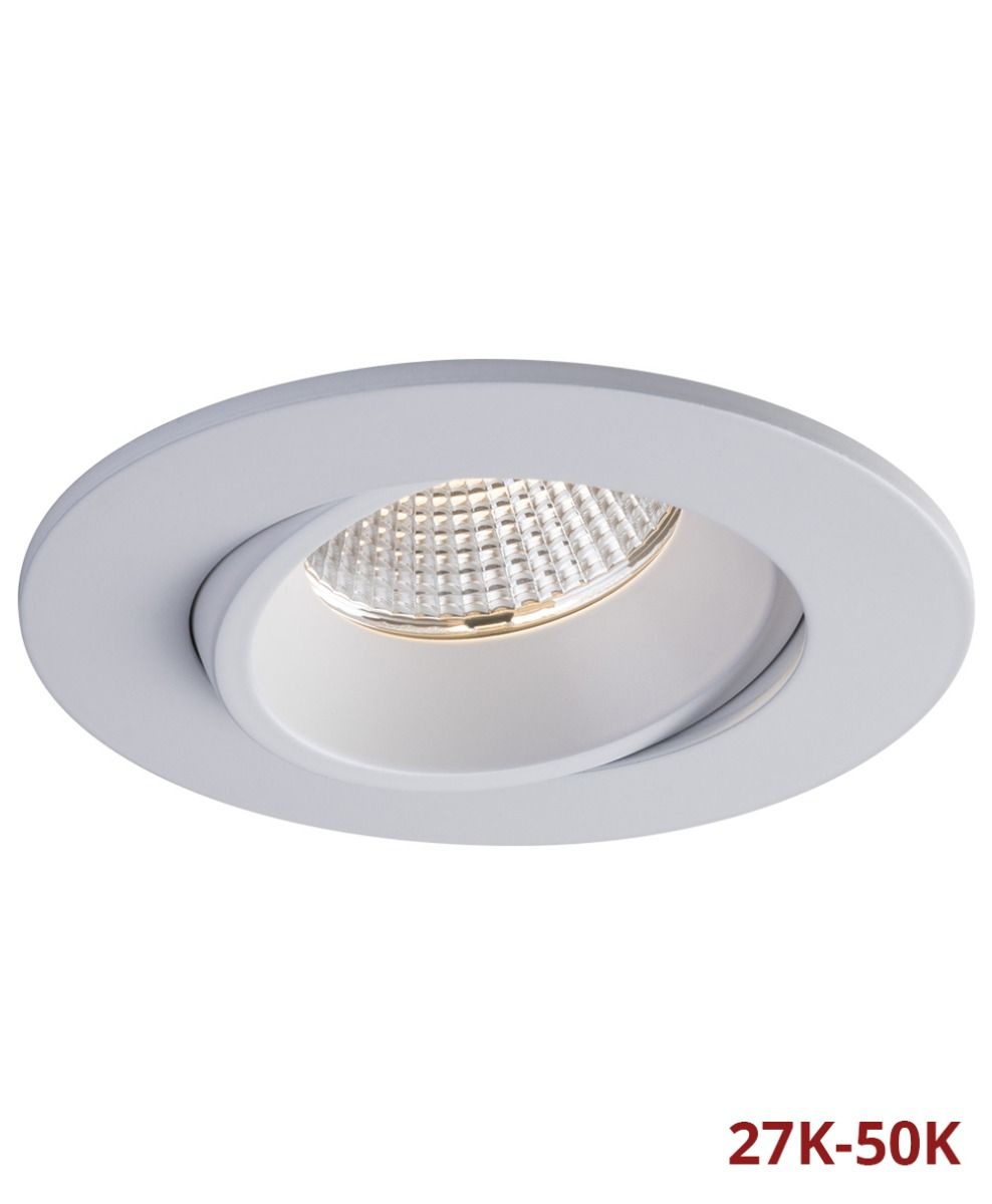 3.5 in LUNA Designer,12W,27K-50K Selectable, White