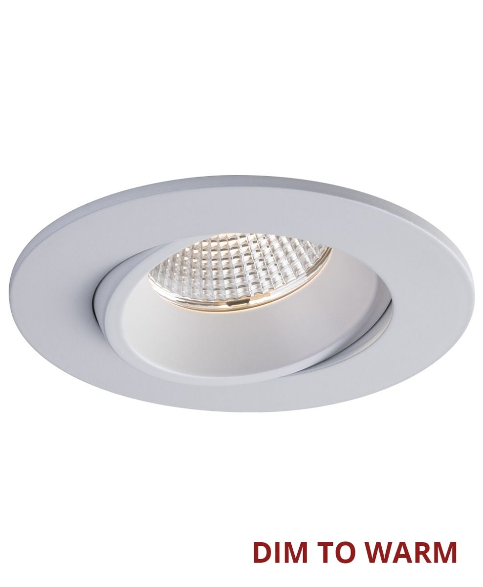 4 in LUNA Designer, 4PK & Dimmer, 12W,Dim To Warm, White