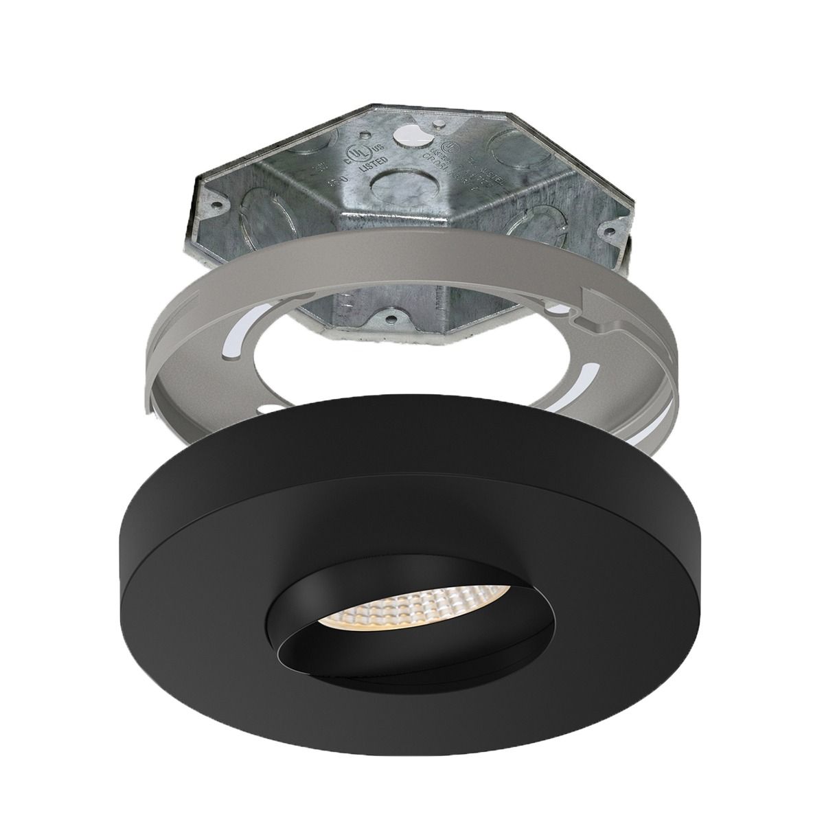LUNA MULTI - 4in Gimbal, BK Jbox Mounting 900 Lum, 10W, ColS