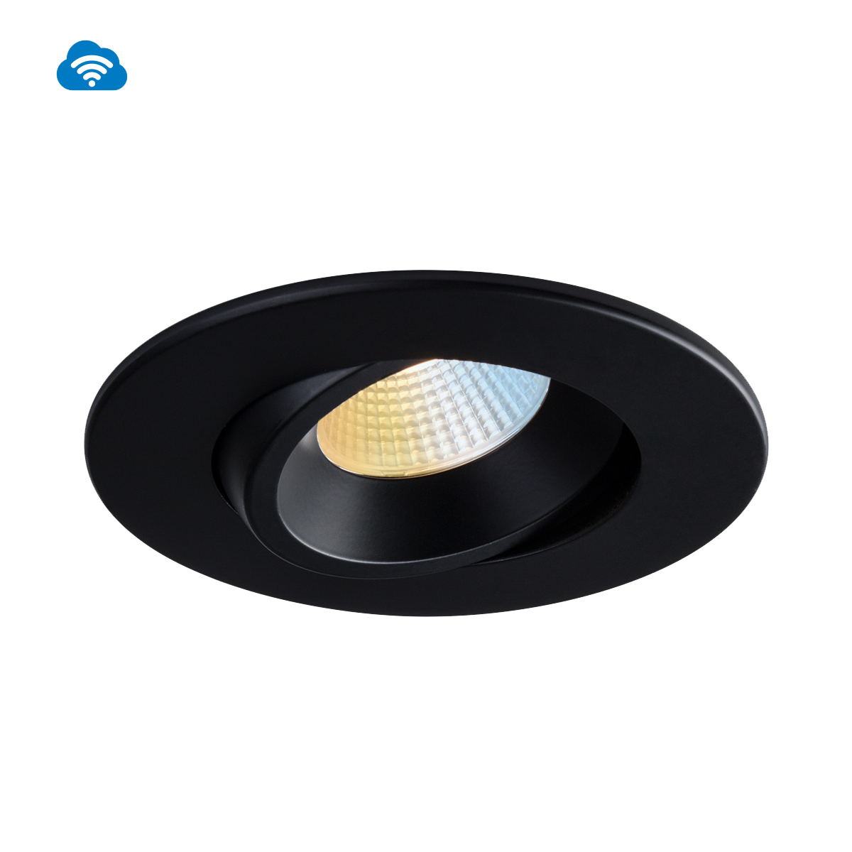 4in LUNA Regressed LED Fixture, OnCloud Built-In, Black