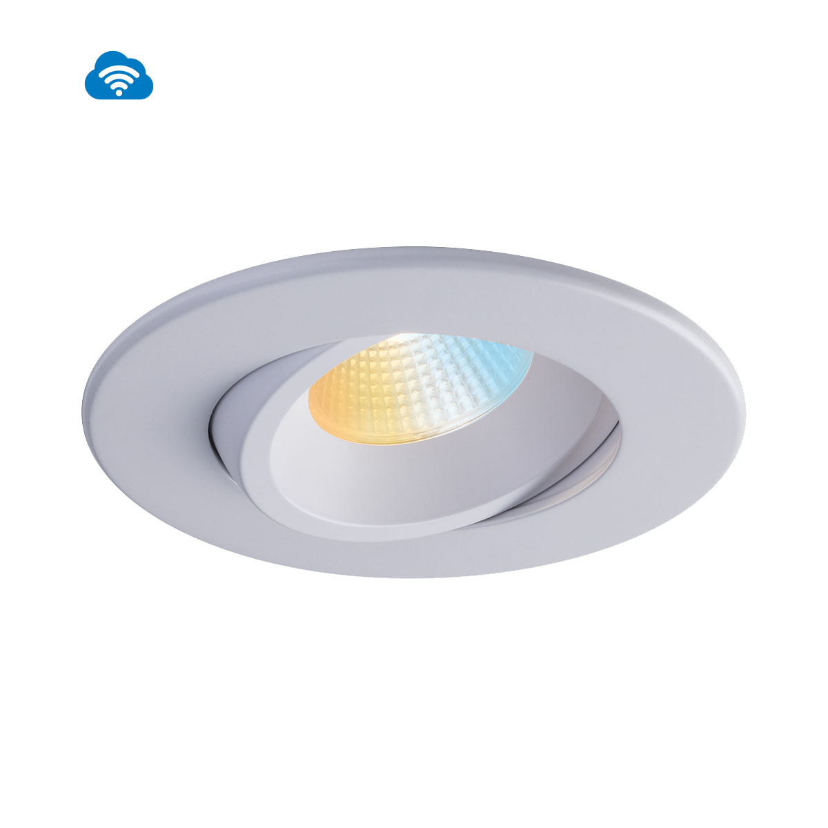 4in LUNA Regressed LED Fixture, OnCloud Built-In, White