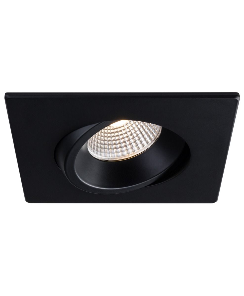 4 in LUNA Designer Square,12W,2700K-5000K Selectable, Black