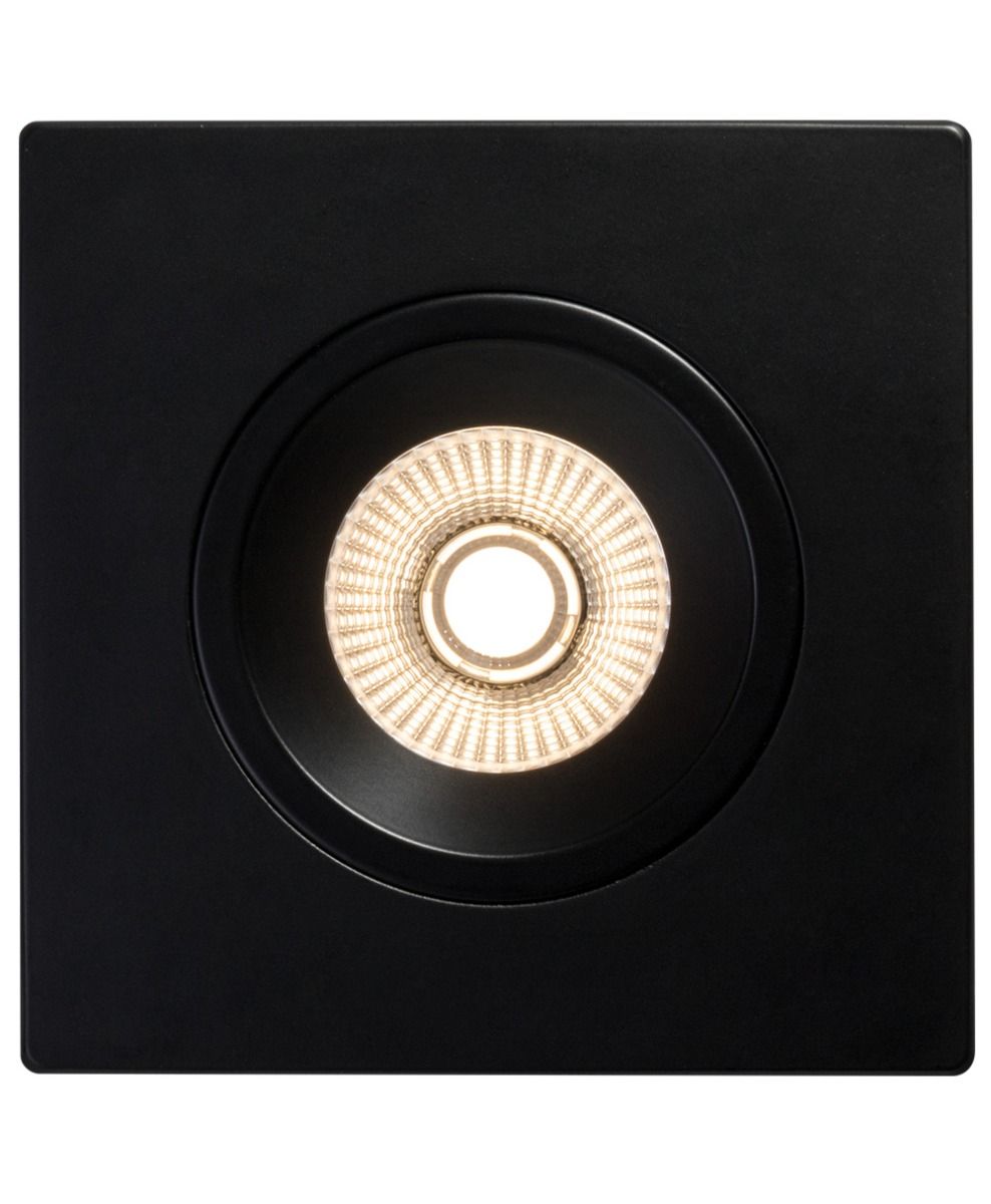 4 in LUNA Designer Square,12W,2700K-5000K Selectable, Black