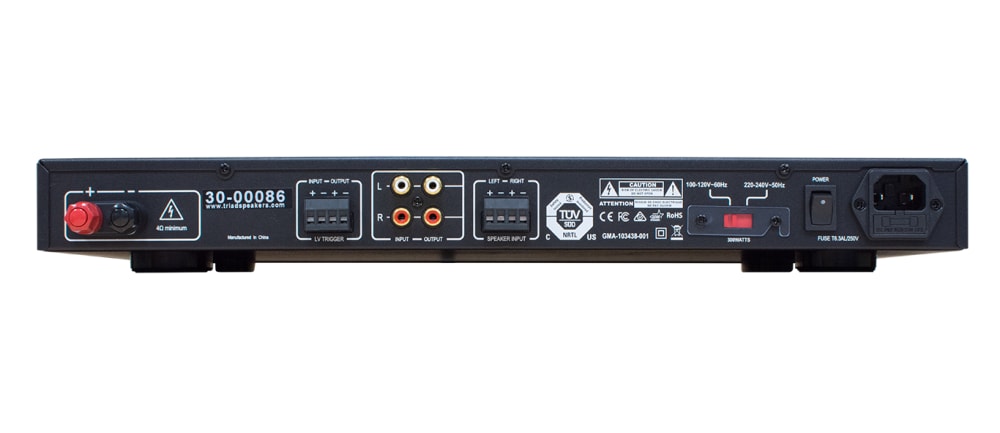 Triad InCeiling DS4/9 Sub with Square Micro Frame Grill with RackAmp 300