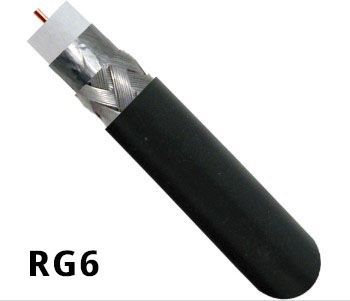 RG6 60% Braid, Pull Box 1000 FT Black