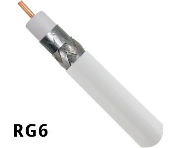 RG6 60% Braid, Pull Box 1000 FT White