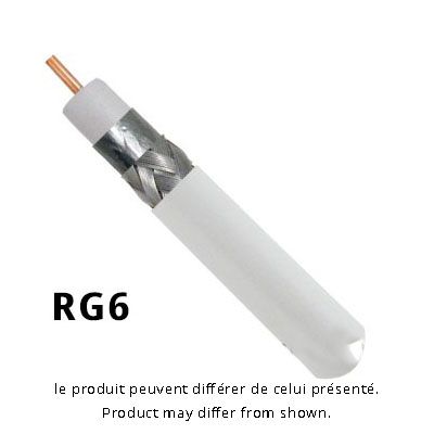 RG6 Solid bare copper, Quad Sheild 1000ft spool White