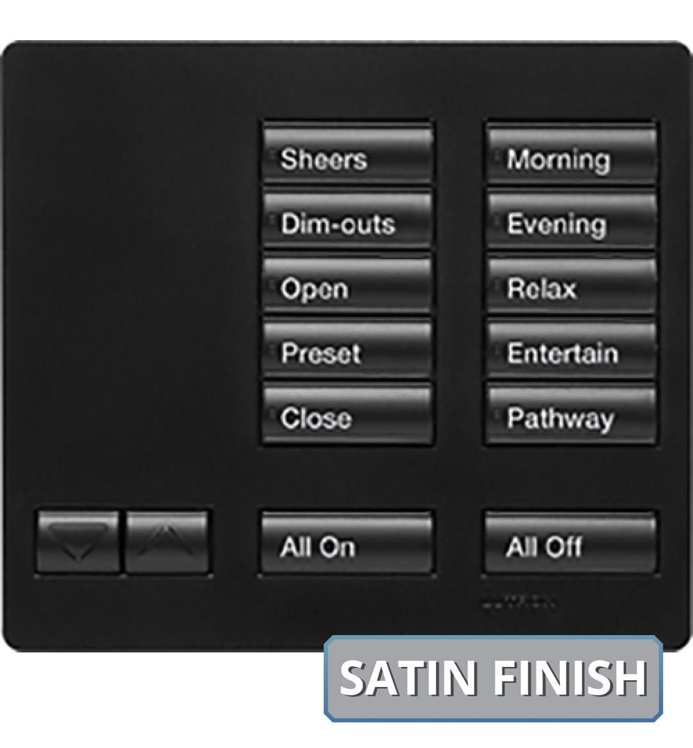 RA2 TABLETOP 10 BUTTON KEYPAD W-RAISE/LOWER SATIN MIDNIGHT
