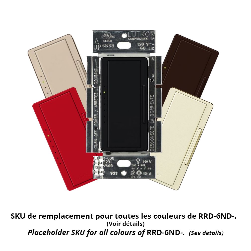 RA2 600W NEUTRAL DIMMER - **Specify Colour**