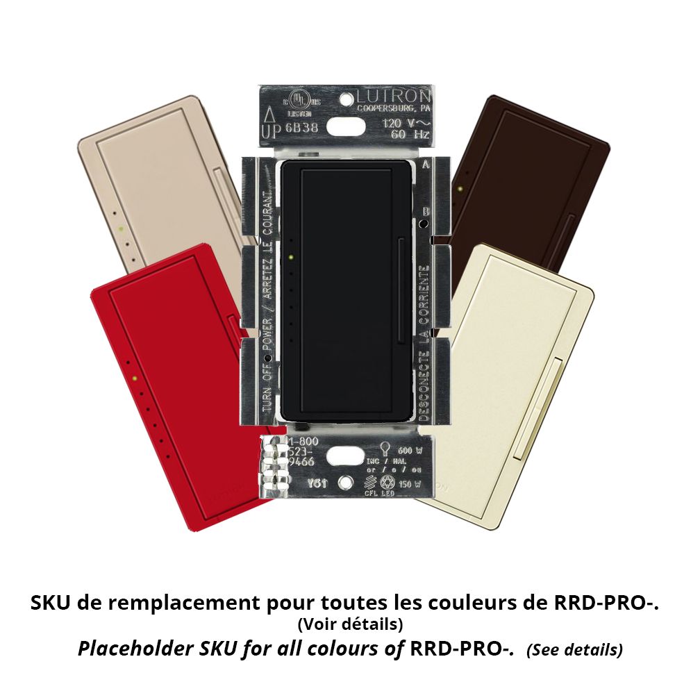 RA2 DIMMER, PRO LED+, ALL LOADS  - **Specify Colour**