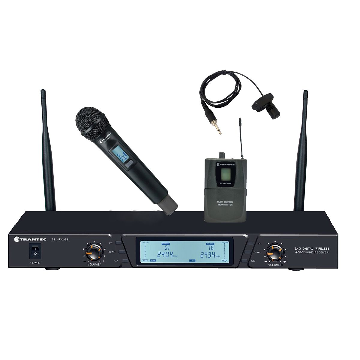 Digital Wireless HDX 1x handheld Mic and 1x BTX Beltpack
