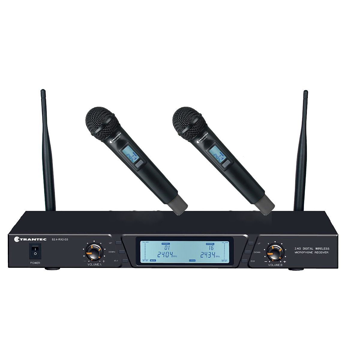Digital Wireless RX2 receiver and 2x Handheld Microphone