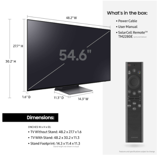 55in S95 series OLED 4K TV - 2022