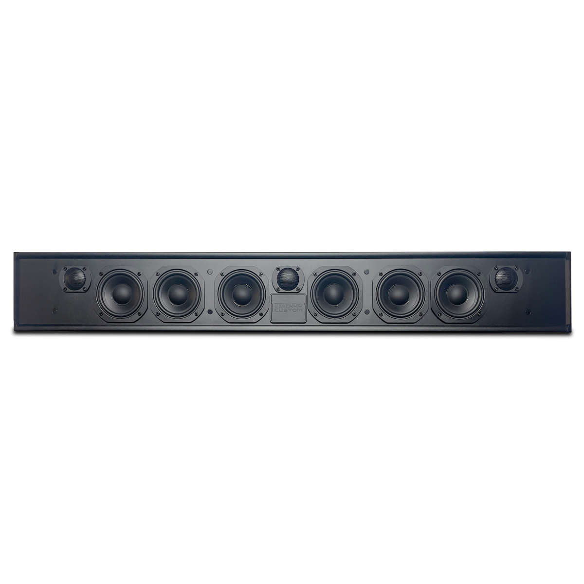 Slim LCR Soundbar, 6x 4.5in (3 passive), 3x 1in, 44in Wide