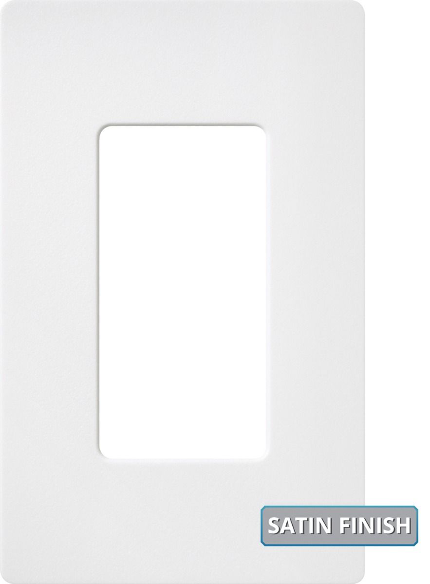 1-GANG SCREWLESS WALLPLATE - SATIN SNOW