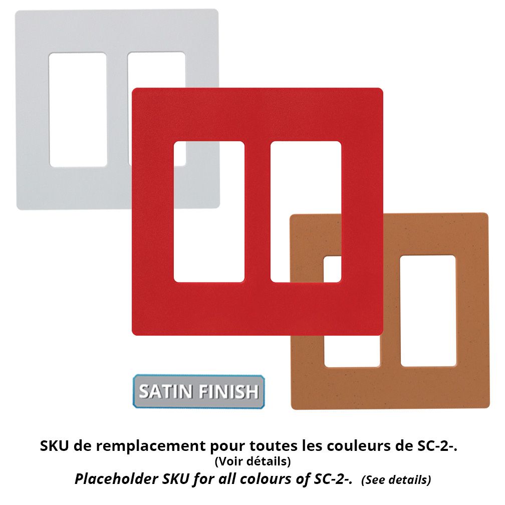 2-GANG SCREWLESS WALLPLATE - **SPECIFY COLOUR**