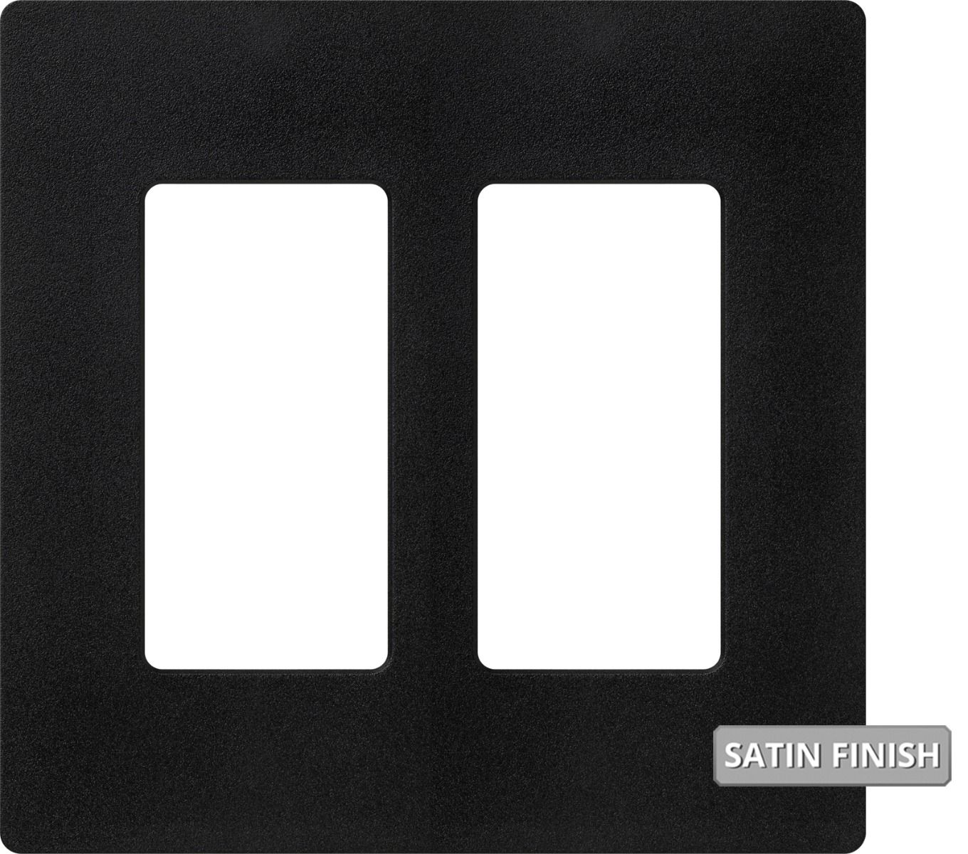 2-GANG SCREWLESS WALLPLATE - SATIN MIDNIGHT