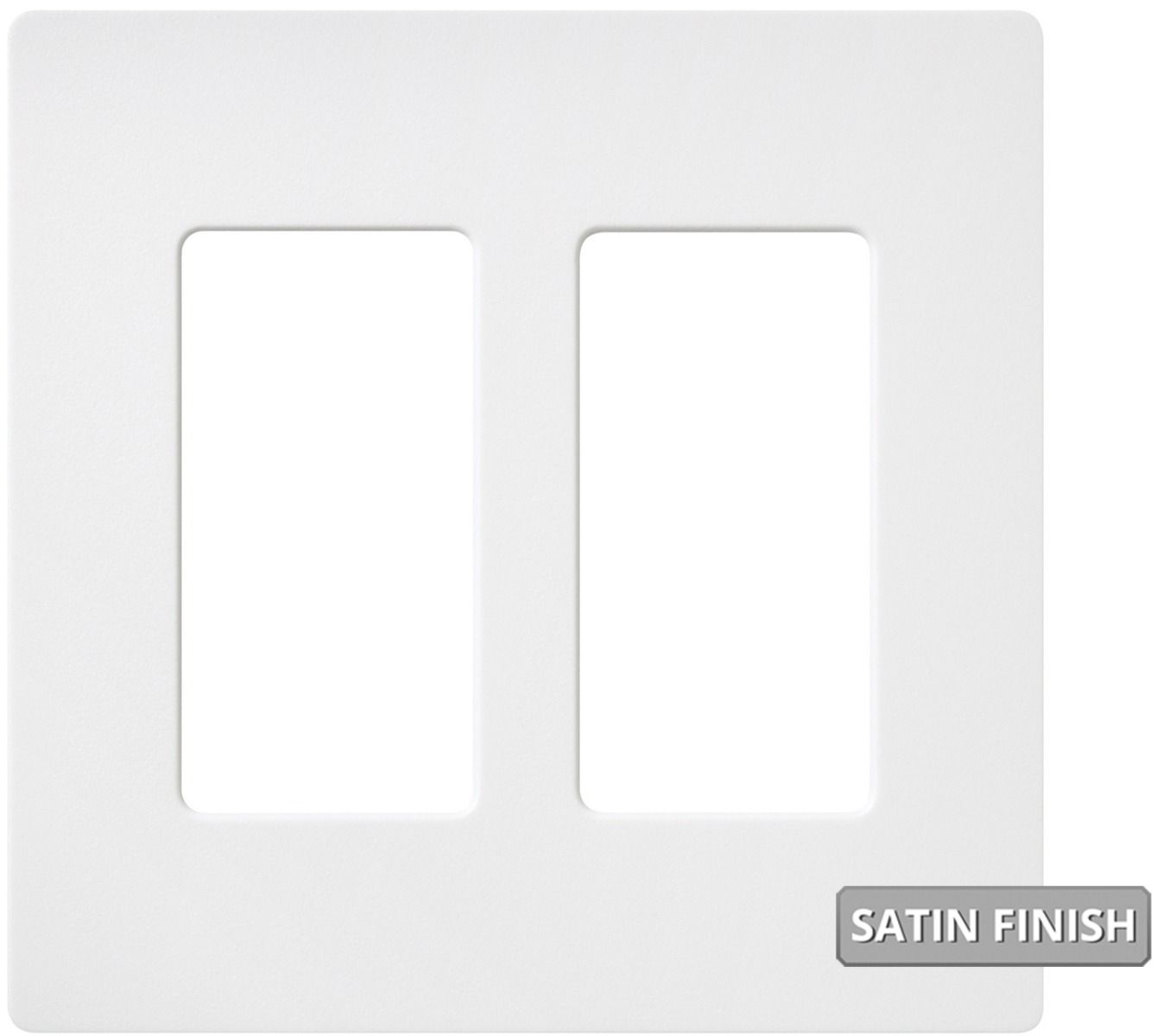 2-GANG SCREWLESS WALLPLATE - SATIN SNOW