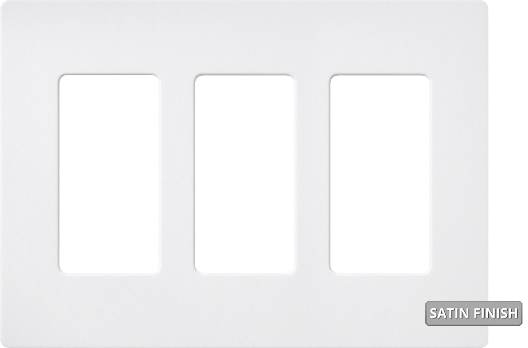 3-GANG SCREWLESS WALLPLATE - SATIN SNOW