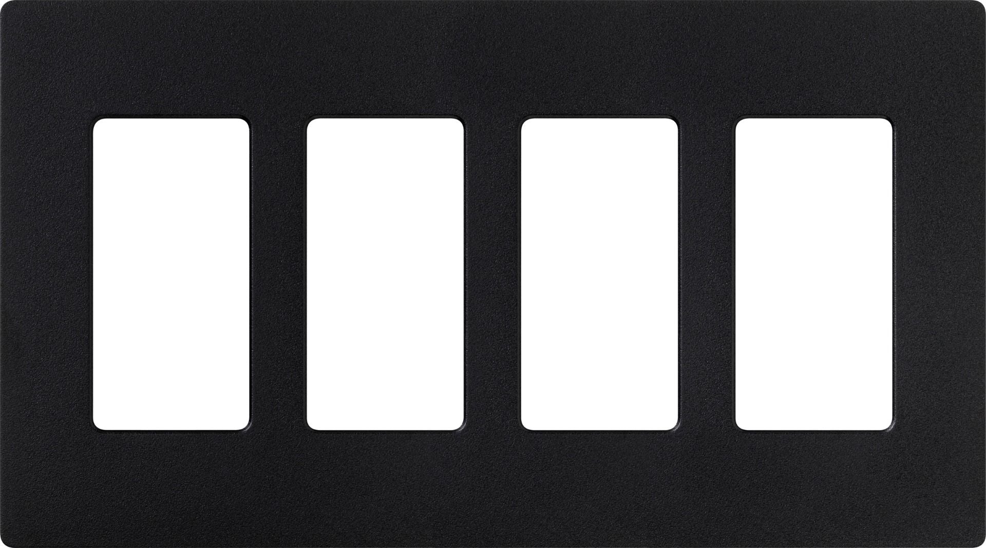 4-GANG SCREWLESS WALLPLATE - SATIN MIDNIGHT