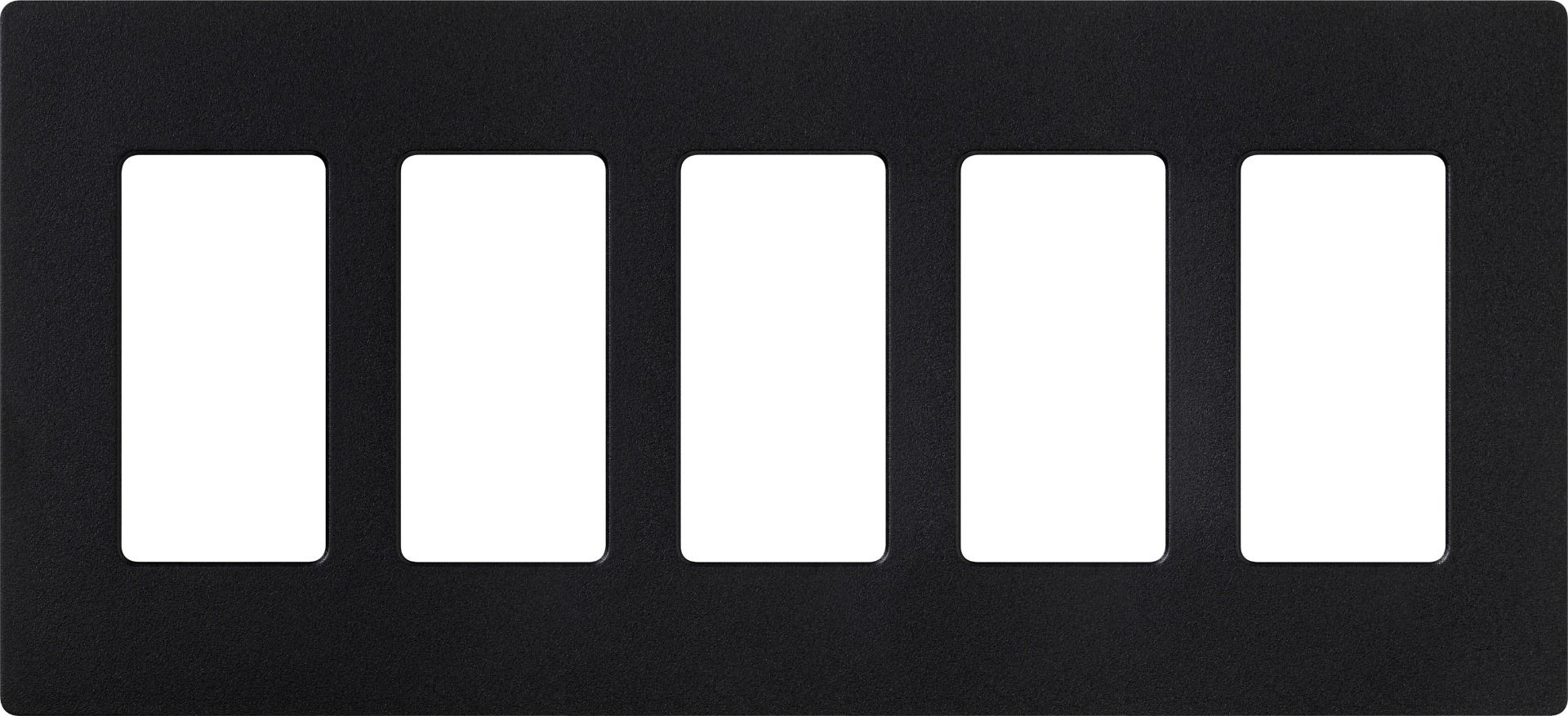 5-GANG SCREWLESS WALLPLATE - SATIN MIDNIGHT